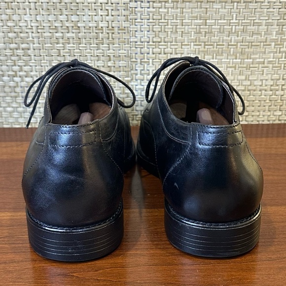 ?3xHP?Johnston& Murphy Black Leather XC4 Waterproof Cap Toe Derby Width Insole